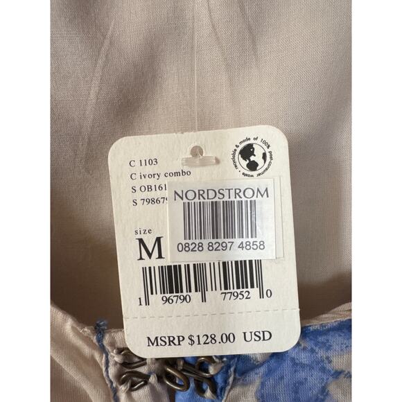 Free People Blue and Cream Floral Mini Dress - Picture 4 of 7